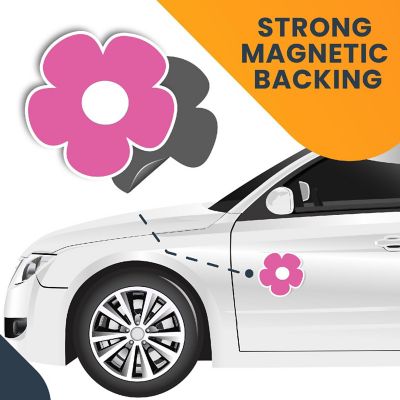 Magnet Me Up Pink Daisy Hippie Flower Magnet Decal, 5 Inches, Heavy Duty Automotive Magnet for Car Truck SUV Image 3