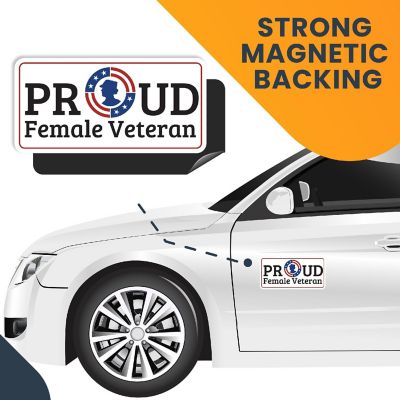 Magnet Me Up Proud Female Veteran Military Magnet Decal, 6.5x3 Inch, Perfect for Car, Truck, SUV Or Any Magnetic Surface, Gift, In Support of Women Veterans Image 3