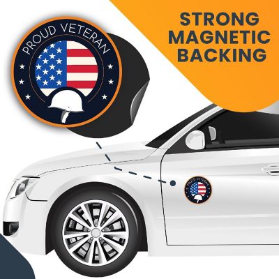 Magnet Me Up Proud Veteran Patriotic Military Magnet Decal, 5 Inch, Perfect for Car, Truck, SUV Or Any Magnetic Surface, Gift, In Support of Veterans Image 3