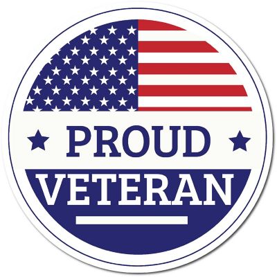 Magnet Me Up Proud Veteran Patriotic Red White and Blue Military Magnet Decal, 5 Inch, Perfect for Car, Truck, SUV, Gift, In Support of Veterans, Active Duty Image 1