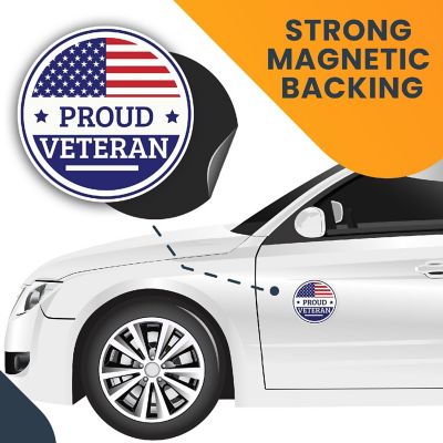 Magnet Me Up Proud Veteran Patriotic Red White and Blue Military Magnet Decal, 5 Inch, Perfect for Car, Truck, SUV, Gift, In Support of Veterans, Active Duty Image 3