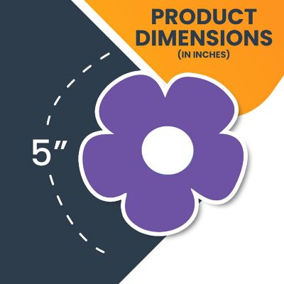 Magnet Me Up Purple Daisy Hippie Flower Magnet Decal, 5 Inches, Heavy Duty Automotive Magnet for Car Truck SUV Image 1
