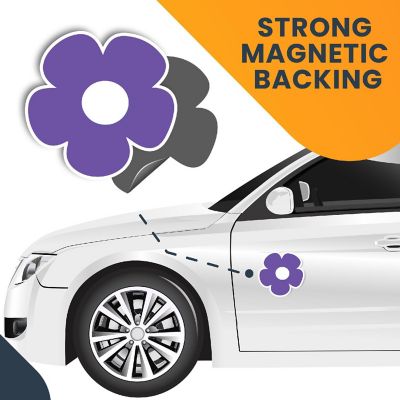 Magnet Me Up Purple Daisy Hippie Flower Magnet Decal, 5 Inches, Heavy Duty Automotive Magnet for Car Truck SUV Image 3