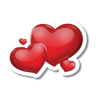 Magnet Me Up Red Hearts Magnet Decal, 6x4 Inches, Heavy Duty Automotive Magnet for Car Truck SUV Image 1
