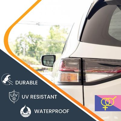 Magnet Me Up Straight Pride Flag Magnet Decal, 3x5 Inches, Pink Blue and Yellow, Heavy Duty Automotive Magnet for Car Truck SUV Image 2