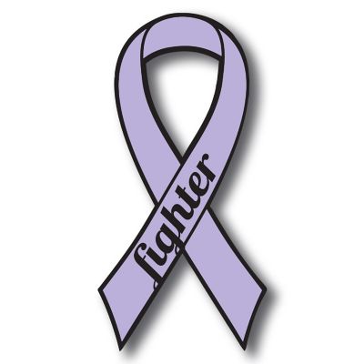 Magnet Me Up Support All Cancer Fighter Lavender Ribbon Magnet Decal, 3.5x7 Inches, Heavy Duty Automotive Magnet for Car Truck SUV Image 1