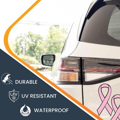Magnet Me Up Support Breast Cancer Awareness Pink Ribbon Magnet Decal, 2 Pack, 3.5x7 Inches, Heavy Duty Automotive Magnet for Car Truck SUV Image 2
