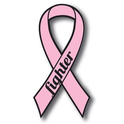 Magnet Me Up Support Breast Cancer Fighter Pink Ribbon Magnet Decal, 3.5x7 Inches, Heavy Duty Automotive Magnet for Car Truck SUV Image 1