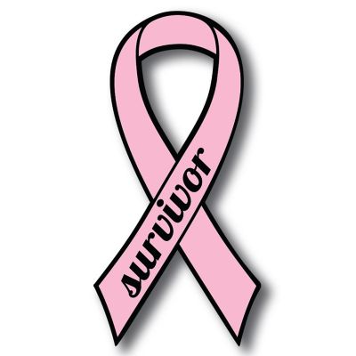Magnet Me Up Support Breast Cancer Survivor Pink Ribbon Magnet Decal , 3.5x7 Inches, Heavy Duty Automotive Magnet for Car Truck SUV Image 1