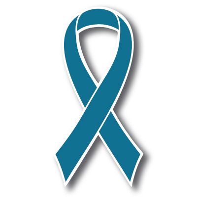 Magnet Me Up Support Cervical and Ovarian Cancer Awareness Teal Ribbon Magnet Decal, 3.5x7 Inches, Heavy Duty Automotive Magnet for Car Truck SUV Image 1