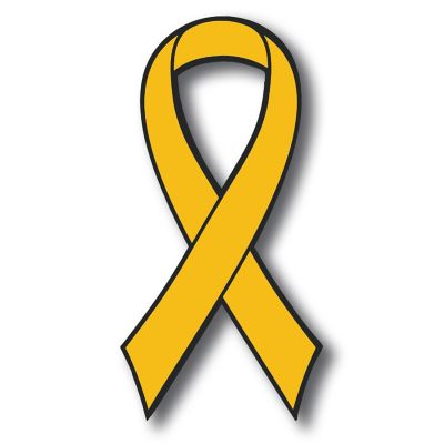 Magnet Me Up Support Childhood Cancer Awareness Gold Ribbon Magnet Decal, 3.5x7 Inches, Heavy Duty Automotive Magnet for Car Truck SUV Image 1