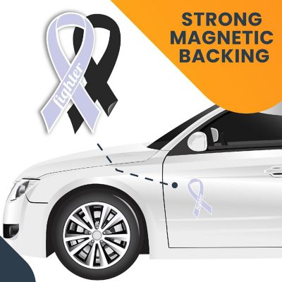 Magnet Me Up Support Esophageal and Stomach Cancer Survivor Periwinkle Ribbon Magnet Decal, 3.5x7 Inches, Heavy Duty Automotive Magnet for Car Truck SUV Image 3