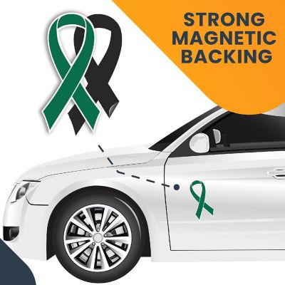 Magnet Me Up Support Liver Cancer Awareness Green Ribbon Magnet Decal, 3.5x7 Inches, Heavy Duty Automotive Magnet for Truck SUV Image 3
