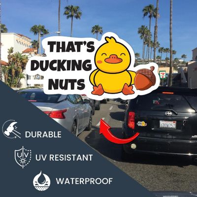 Magnet Me Up That's Ducking Nuts Cute Duck Magnet Decal, 6.5x3 Inches, Heavy Duty Automotive for Car, Truck, Refrigerator, Or Any Other Magnetic Surface Image 2