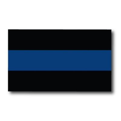 Magnet Me Up Thin Blue Line Magnet Decal, 3x5 inches, Black and Blue, Automotive Magnet for Car Truck SUV, in Support of Police and Law Enforcement Officers Image 1