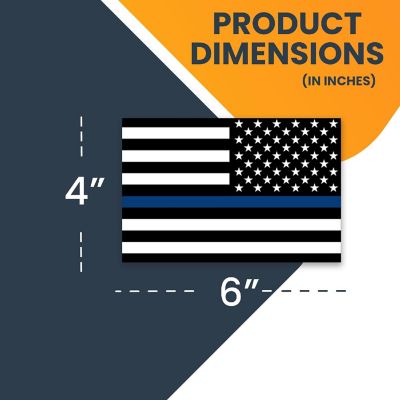 Magnet Me Up Thin Blue Line Reverse American Flag Magnet Decal, 4x6 In, Automotive Magnet for Car Truck SUV, in Support of Police and Law Enforcement Officers Image 1