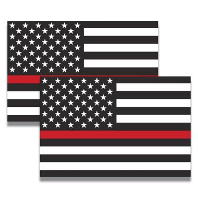 Magnet Me Up Thin Red Line Magnet Decal, 4x6 Inches, 2 Pack, Automotive Magnet for Car Truck SUV, in Support of Our Firefighters and Local Fire Department Image 1