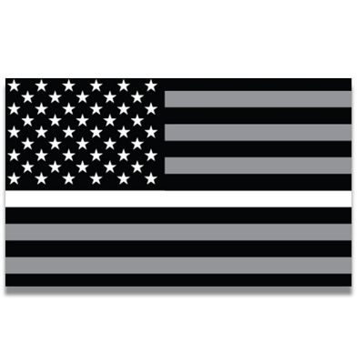 Magnet Me Up Thin White Line American Flag Magnet Decal, 3x5 In, Automotive Magnet for Car Truck SUV, in Support of All Emergency Medical Services Image 1