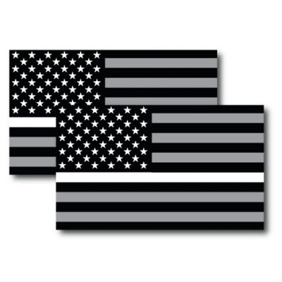 Magnet Me Up Thin White Line American Flag Magnet Decal, 3x5 Inches, 2 Pack, Automotive Magnet for Car Truck SUV, in Support of All Emergency Medical Services Image 1