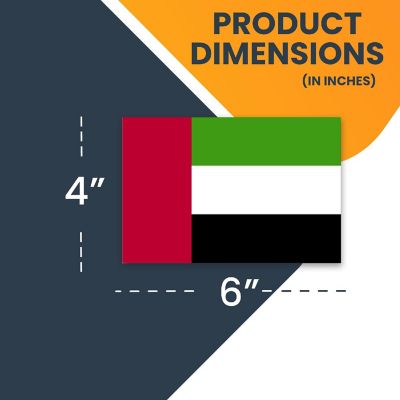 Magnet Me Up United Arab Emirates Emirati Flag Car Magnet Decal, 4x6 Inches, Heavy Duty Automotive Magnet for Car, Truck SUV Image 1