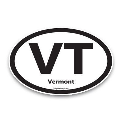 Magnet Me Up VT Vermont US State Oval Magnet Decal, 4x6 Inches, Heavy Duty Automotive Magnet for Car Truck SUV Image 1