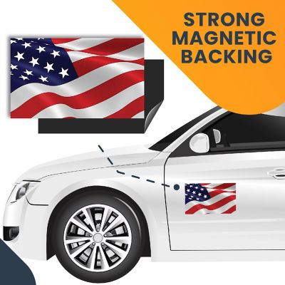 Magnet Me Up Waving American Flag Car Magnet Decal, 5x8 Inches, Red, White, Blue, Heavy Duty Automotive Magnet for Car Truck SUV Image 3