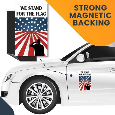 Magnet Me Up We Stand For The Flag American Flag Car Magnet Decal, 5x8 inches, Heavy Duty Automotive Magnet for Car Truck SUV Image 3