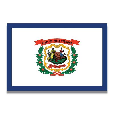 Magnet Me Up West Virginia US State Flag Magnet Decal, 4x6 Inches, Heavy Duty Automotive Magnet for Car Truck SUV Image 1