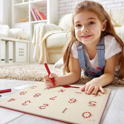 Magnetic 0-9 Doodle Board for Numbers Learning with 133 Slots Erasable Includes a Pen - STEM Educational Numbers Learning Image 1