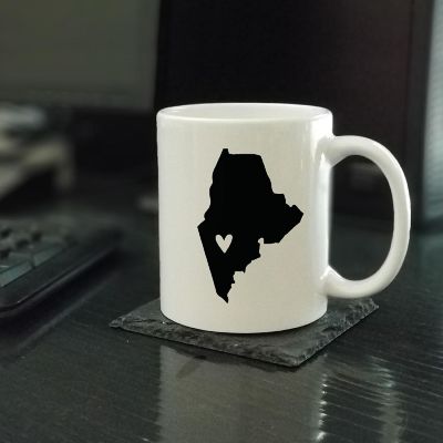 Maine State Heart Ceramic Mug Image 1