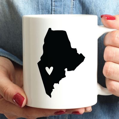 Maine State Heart Ceramic Mug Image 1