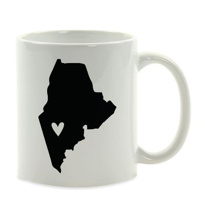 Maine State Heart Ceramic Mug Image 2