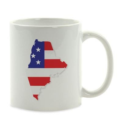 Maine US Flag Ceramic Mug Image 2