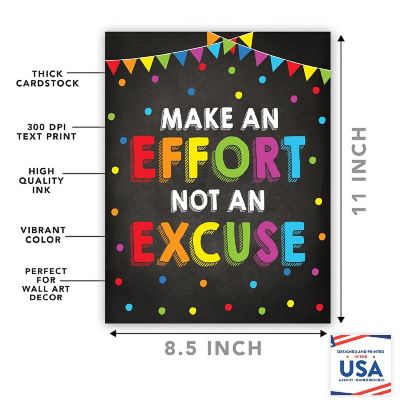 Make an Effort Not an Excuse 8.5x11in Image 1