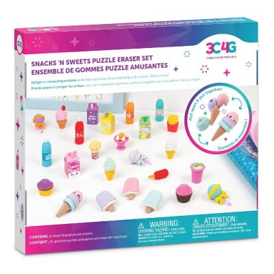Make It Real: Snacks 'N Sweets Puzzle Eraser Set Image 1