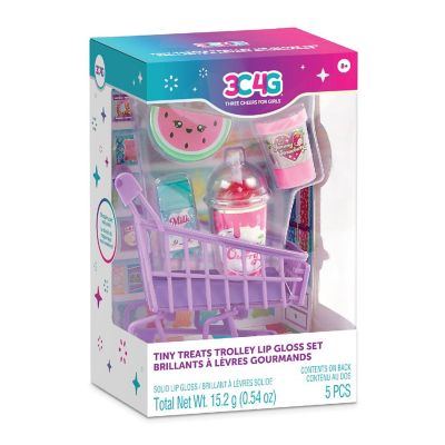 Make It Real: Tiny Treats Trolley 4 Piece Lip Gloss Set, Ages 8+ Image 1