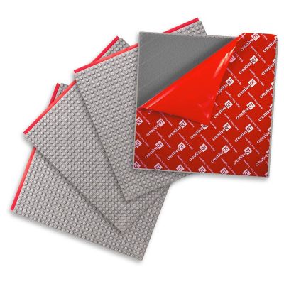 MakerBase, Grey, 4 Pack, 10"x10" Peel-and-Stick Toy Building Blocks Stackable Baseplates, Bases for Play Tables Image 1