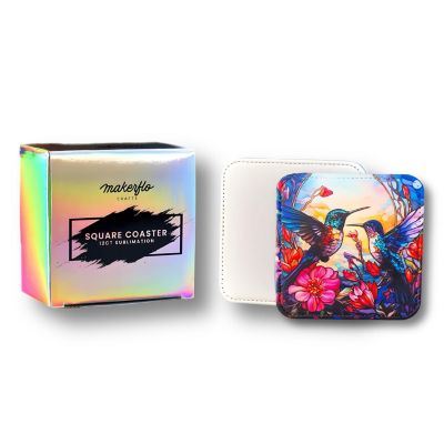 Makerflo Sublimation Square Coasters - Pack of 12 Image 1