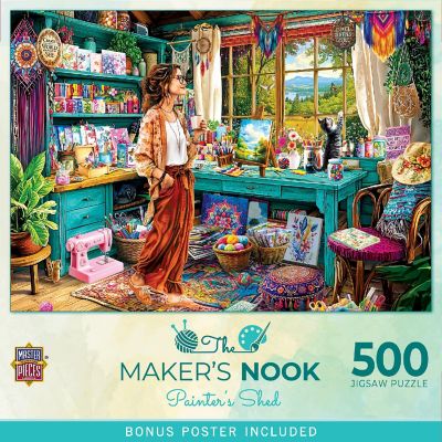 Maker's Nook - Painter's Shed 500 Piece Jigsaw Puzzle Image 1