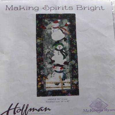 Making Spirits Bright Applique Kit 16 x 40 with Batik Cotton Fabric by Mckenn... Image 1