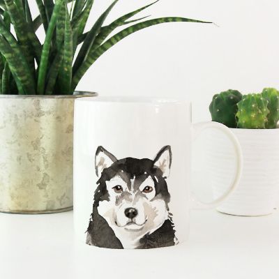 Malamute Up Close Ceramic Mug Image 1