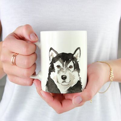 Malamute Up Close Ceramic Mug Image 2