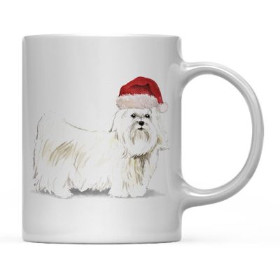 Maltese Santa Hat Ceramic Mug Image 2