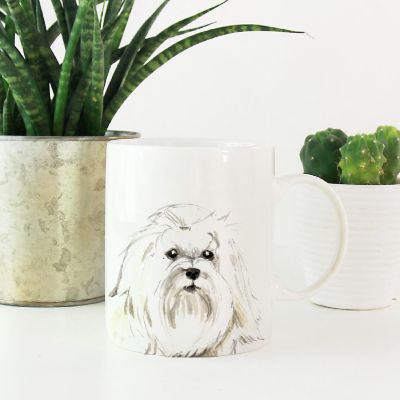 Maltese Up Close Ceramic Mug Image 1