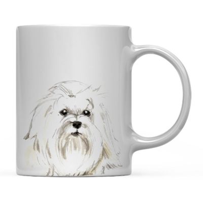 Maltese Up Close Ceramic Mug Image 1