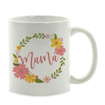 Mam Floral Wreath Ceramic Mug Image 2