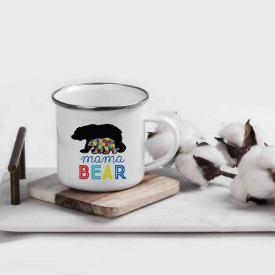 Mama Bear Adventure Metal Camping Mug Image 1