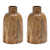Mango Wood Bottle Vase Set Of 2) 8.75"H Image 1