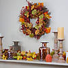 Maple Leaf and Berry Twig Artificial Fall Harvest Wreath  22-Inch Image 1