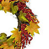 Maple Leaf and Berry Twig Artificial Fall Harvest Wreath  22-Inch Image 2